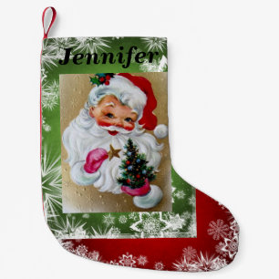 Petite Chaussette De Noël Le père noël rouge et verdissent VOTRE neige de