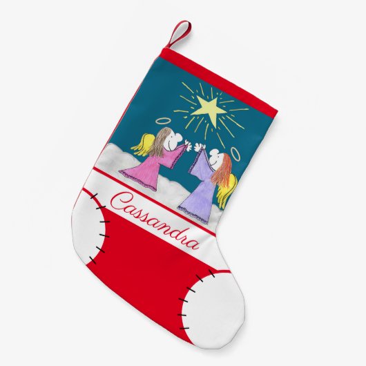 Petite Chaussette De Noël Le peuple de Lizzy Anges Saint Nuit Stocking (Devant (Accrochage))