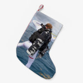 Petite Chaussette De Noël Le plongeur autonome sautent (Devant (Accrochage))