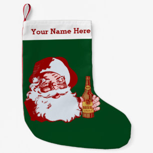 Petite Chaussette De Noël Le rétro père noël avec le nom drôle de Noël