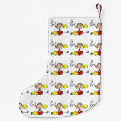 Petite Chaussette De Noël Le rouge vont pom-pom girl d'équipe (Dos)