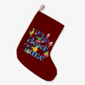 Petite Chaussette De Noël Le Temps De La Plage (Devant (Accrochage))