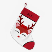 Petite Chaussette De Noël Le visage de Noël des rennes (Devant (Accrochage))