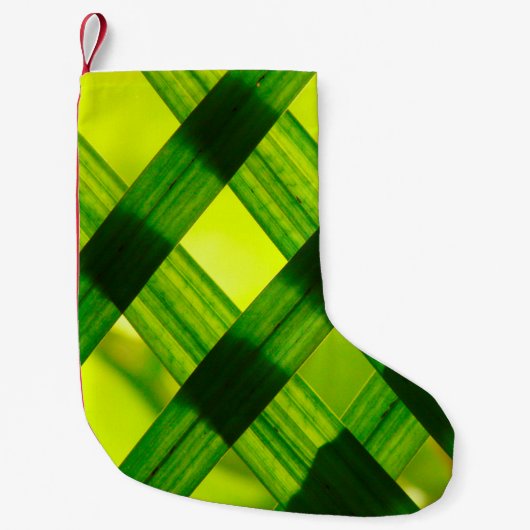 Petite Chaussette De Noël Leaves grass woven green plant (Devant)