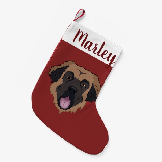 Petite Chaussette De Noël Leonberger personnalisable (Devant (Accrochage))