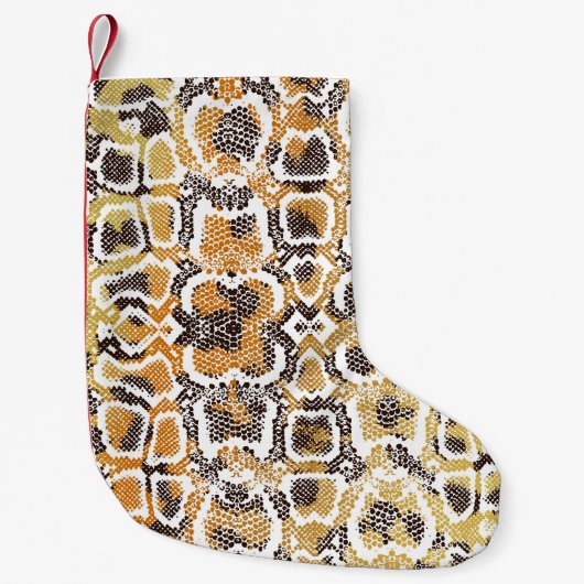 Petite Chaussette De Noël Léopard Snake Poster de animal Texture (Devant)