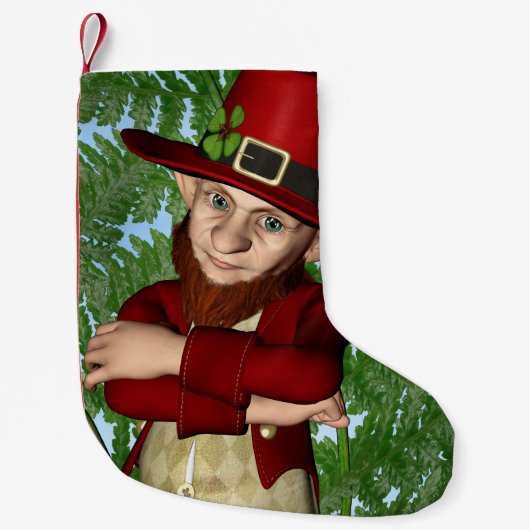Petite Chaussette De Noël Leprechaun (Devant)