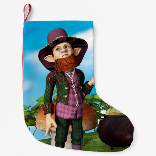 Petite Chaussette De Noël Leprechaun (Devant)