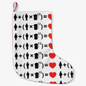 Petite Chaussette De Noël L'équation d'amour pour les hommes (Devant)