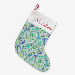 Petite Chaussette De Noël Les ancres flottantes et le motif   de corde
