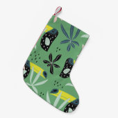 Petite Chaussette De Noël Les animaux de la jungle, les éléments tropicaux,  (Devant (Accrochage))