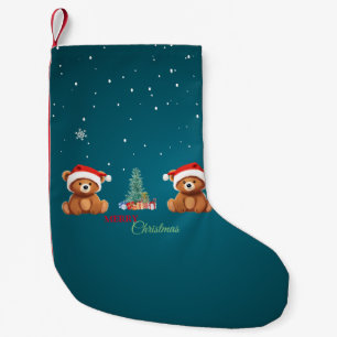 Petite Chaussette De Noël Les animaux mignons hiver Ours Père Noël arbre de 