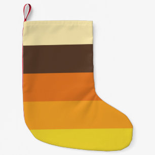 Petite Chaussette De Noël les années 70 Motif de couleurs triées rétro