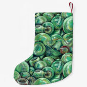 Petite Chaussette De Noël Les balles de Noël vertes (Dos)
