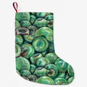 Petite Chaussette De Noël Les balles de Noël vertes (Devant)