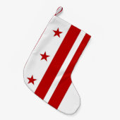 Petite Chaussette De Noël Les bas de Noël avec le drapeau de Washington DC (Devant (Accrochage))