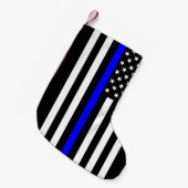 Petite Chaussette De Noël Les Etats-Unis amincissent Blue Line (Devant (Accrochage))