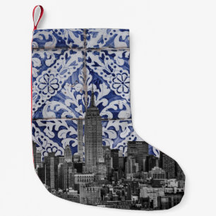 Petite Chaussette De Noël Les gratte-ciels de New York rencontrent les carre