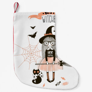 Petite Chaussette De Noël Les meilleures sorcières Halloween heureux