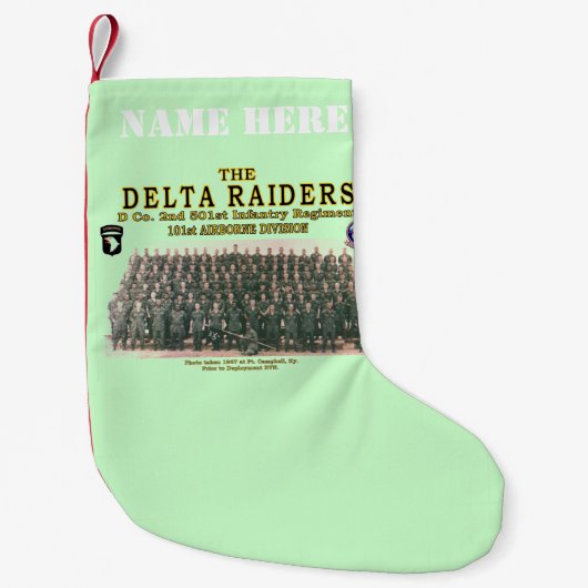 PETITE CHAUSSETTE DE NOËL LES RAIDERS DELTA (Devant)