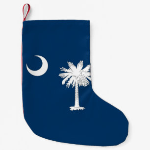 Petite Chaussette De Noël Les restes de Noël avec le drapeau de la Caroline