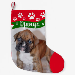 Petite Chaussette De Noël Les restes de Noël des chiens - Photo personnalis