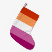 Petite Chaussette De Noël Lesbian Pride Flag LGBTQ (Devant (Accrochage))