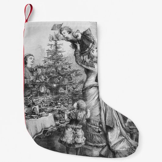 Petite Chaussette De Noël L'étoile sur l'arbre de Noël (Devant)