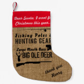 Petite Chaussette De Noël Lettre de chasse à Père Noël (Devant)