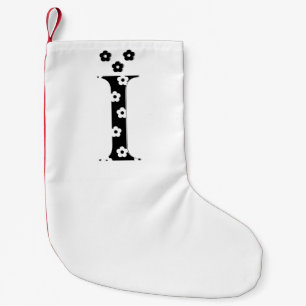 Petite Chaussette De Noël LETTRE Motif Fleur I