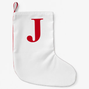 Petite Chaussette De Noël Lettre ou initiale rouge en gras