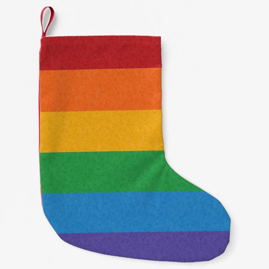 Petite Chaussette De Noël LGBTQ Arc-en-ciel couleur Arrière - plan du drapea (Devant)