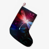 Petite Chaussette De Noël libellule rouge brillante (Devant (Accrochage))