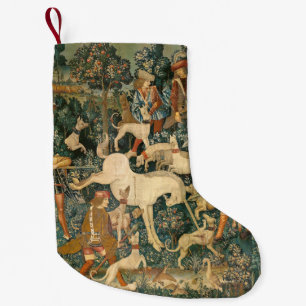 Petite Chaussette De Noël Licorne Médiévale Vintage se Défend Art
