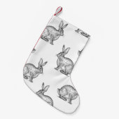 Petite Chaussette De Noël Lièvre ou lapin. Motif sans couture avec animation (Devant (Accrochage))