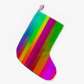 Petite Chaussette De Noël lignes verticales parallèles simples arrière - pla (Devant (Accrochage))