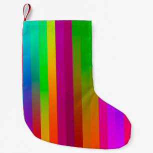 Petite Chaussette De Noël lignes verticales parallèles simples arrière - pla