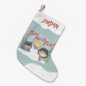 Petite Chaussette De Noël Ligue de Justice Chibi Snowball combat (Devant (Accrochage))
