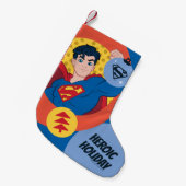 Petite Chaussette De Noël Ligue de Justice Superman Holiday Bauble (Devant (Accrochage))