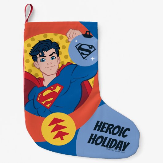 Petite Chaussette De Noël Ligue de Justice Superman Holiday Bauble (Devant)