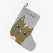 Petite Chaussette De Noël L'illustration mignonne | de chat de hippie (Devant (Accrochage))