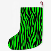 Petite Chaussette De Noël Lime Green Zebra (Dos)