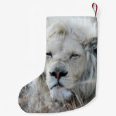 Petite Chaussette De Noël Lion blanc d'Afrique du Sud reposant (Dos)