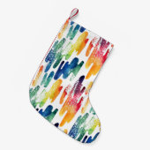 Petite Chaussette De Noël Liquide : Aquarelle Abstraite moderne. (Devant (Accrochage))