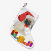 Petite Chaussette De Noël Little Santa Pekingese (Devant (Accrochage))