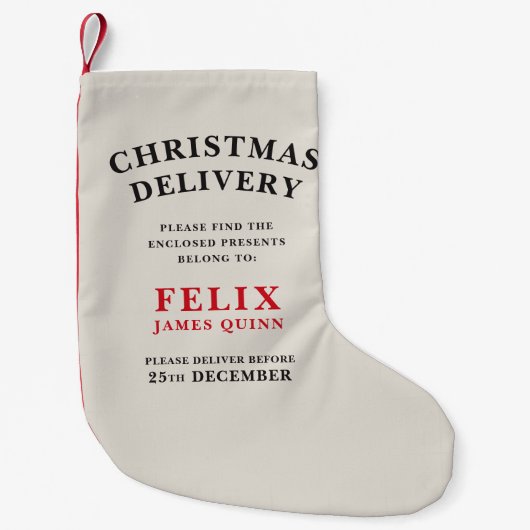 Petite Chaussette De Noël Livraison de Noël Vintage (Devant)