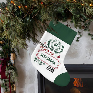 Petite Chaussette De Noël Livraison Expresse du Père Noël pour (Nom personna