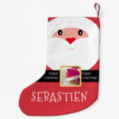 Petite Chaussette De Noël Livraison spéciale Père Noël Ajouter un nom photo  (Dos)