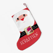 Petite Chaussette De Noël Livraison spéciale Père Noël Ajouter un nom photo  (Dos (Accrochage))