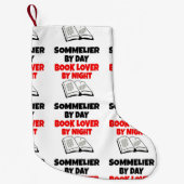 Petite Chaussette De Noël Livre Lover Sommelier (Devant)